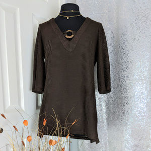 INC Brown Tunic Top Sz M